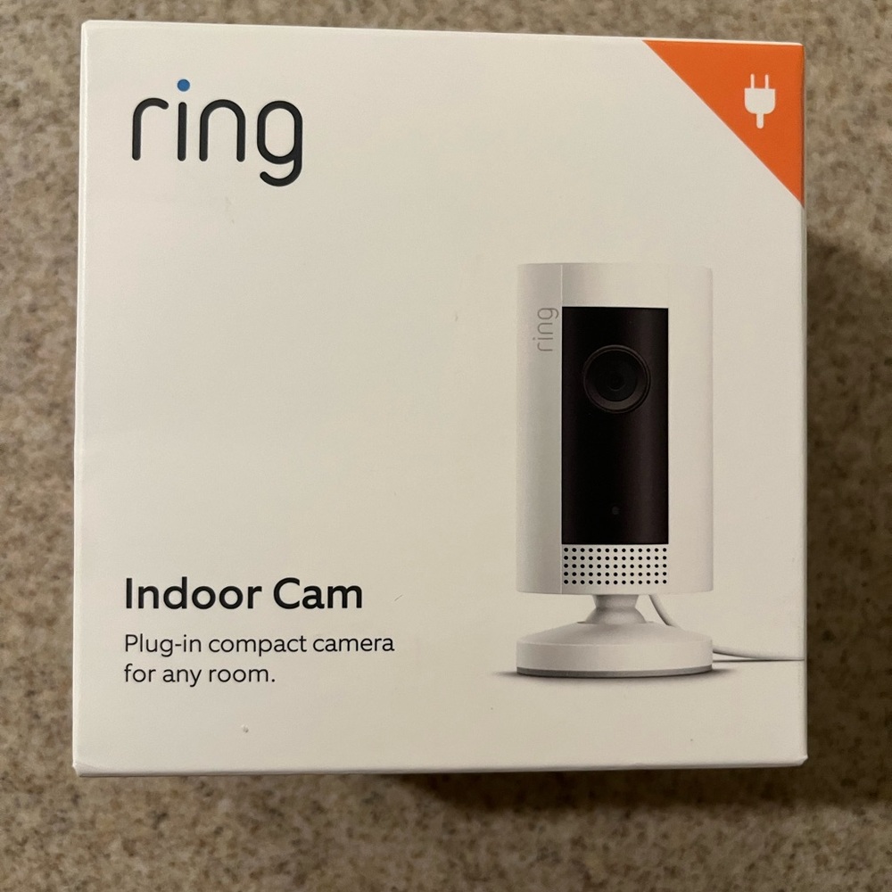 SOLD - Ring Indoor Cam, Compact Plug-In HD security camera with two-way talk.